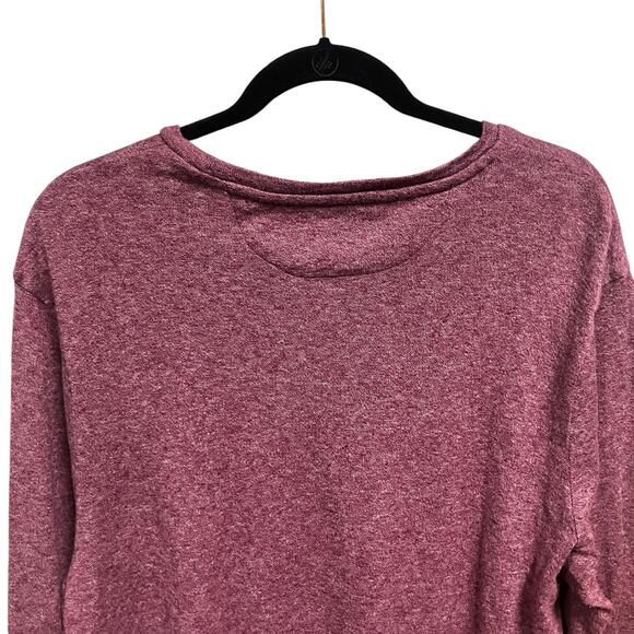 J. Crew Shirt Sz XXL Cashmere Blent Tee Red Burgandy Soft Long Sleeve Casual - Picture 4 of 10
